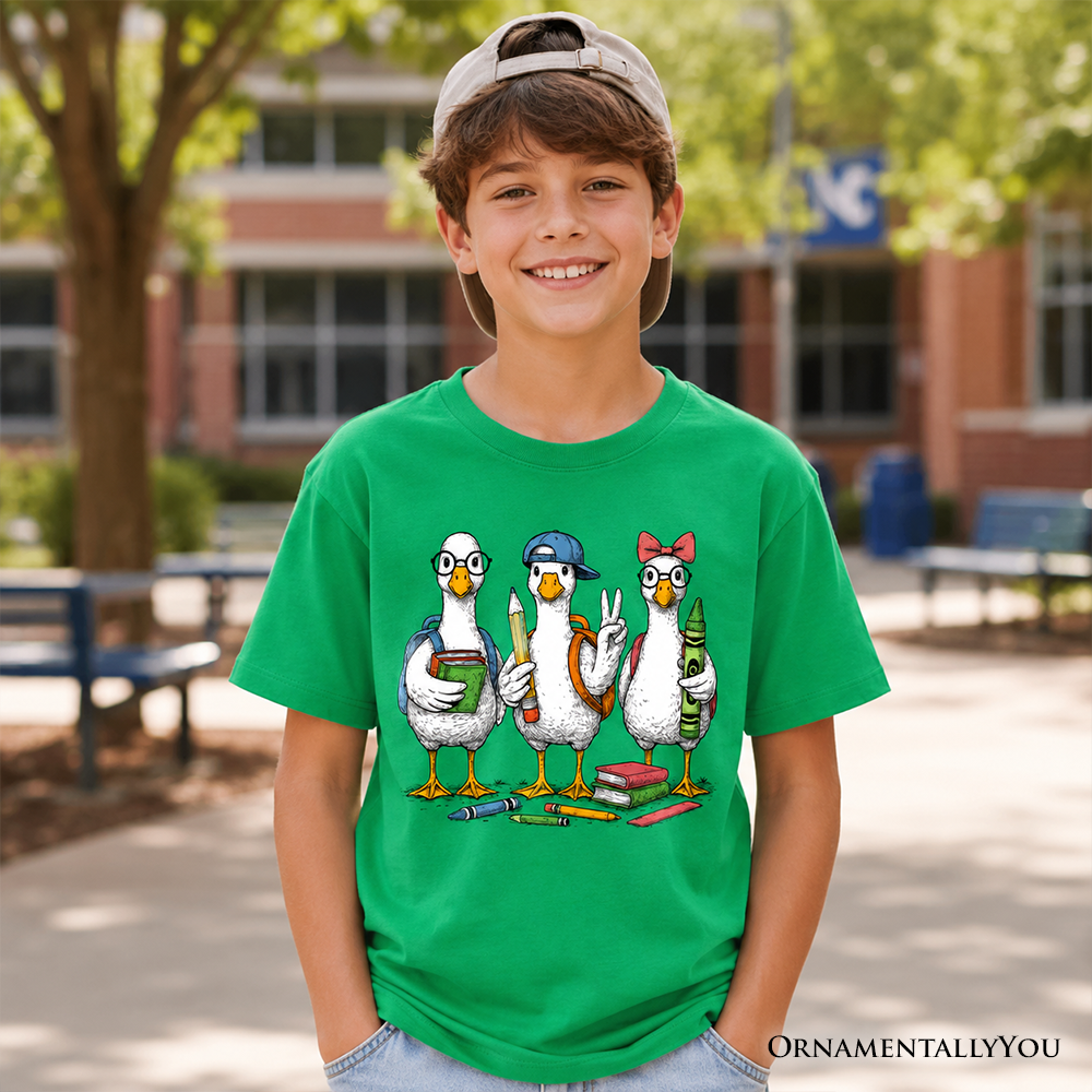 Cute Goose Back to School T-Shirt Classroom Graphic Tee