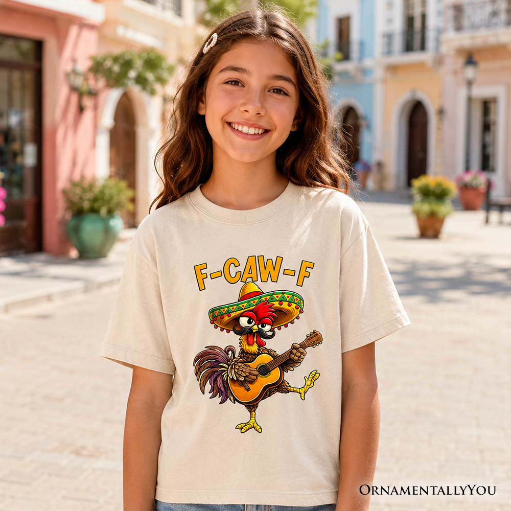 Funny Rooster Cinco De Mayo Graphic T-Shirt for Kids & Youth