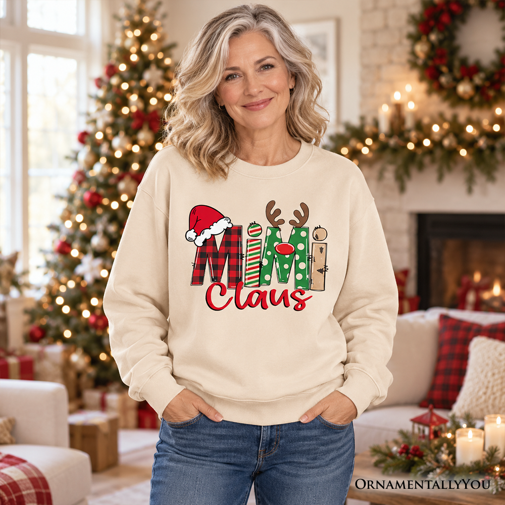 Mimi Claus Retro Christmas Sweatshirt, Matching Family Holiday Sweater