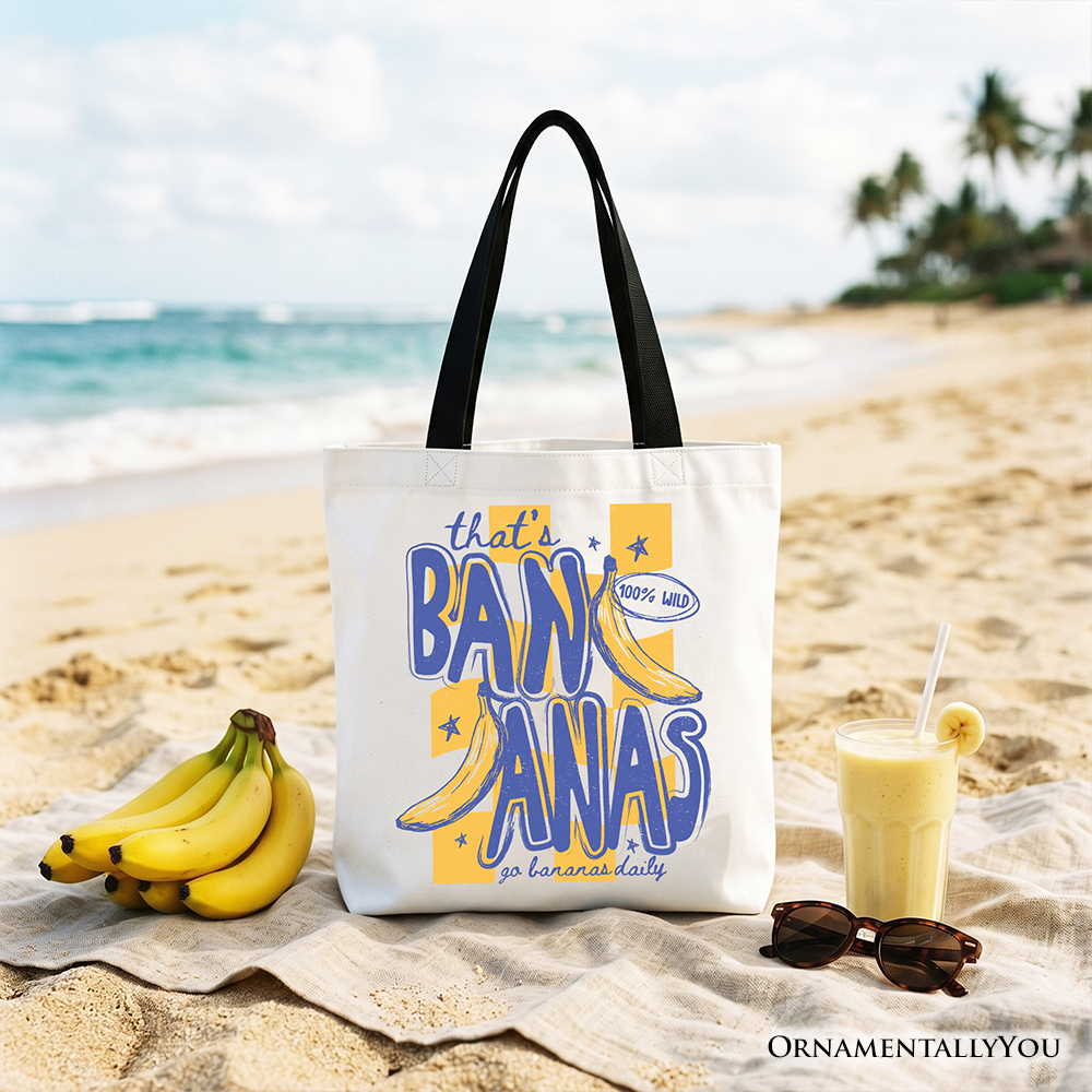 That’s Bananas Summer Tote Bag Tropical Fruit Shopper
