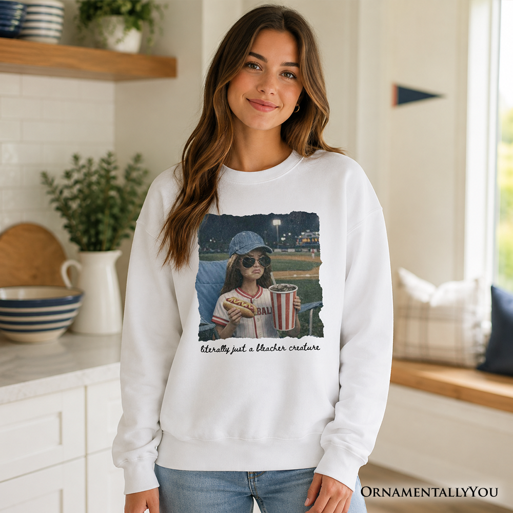 Funny Doll Face Baseball Sweatshirt, Sports Fan Mom Sweater