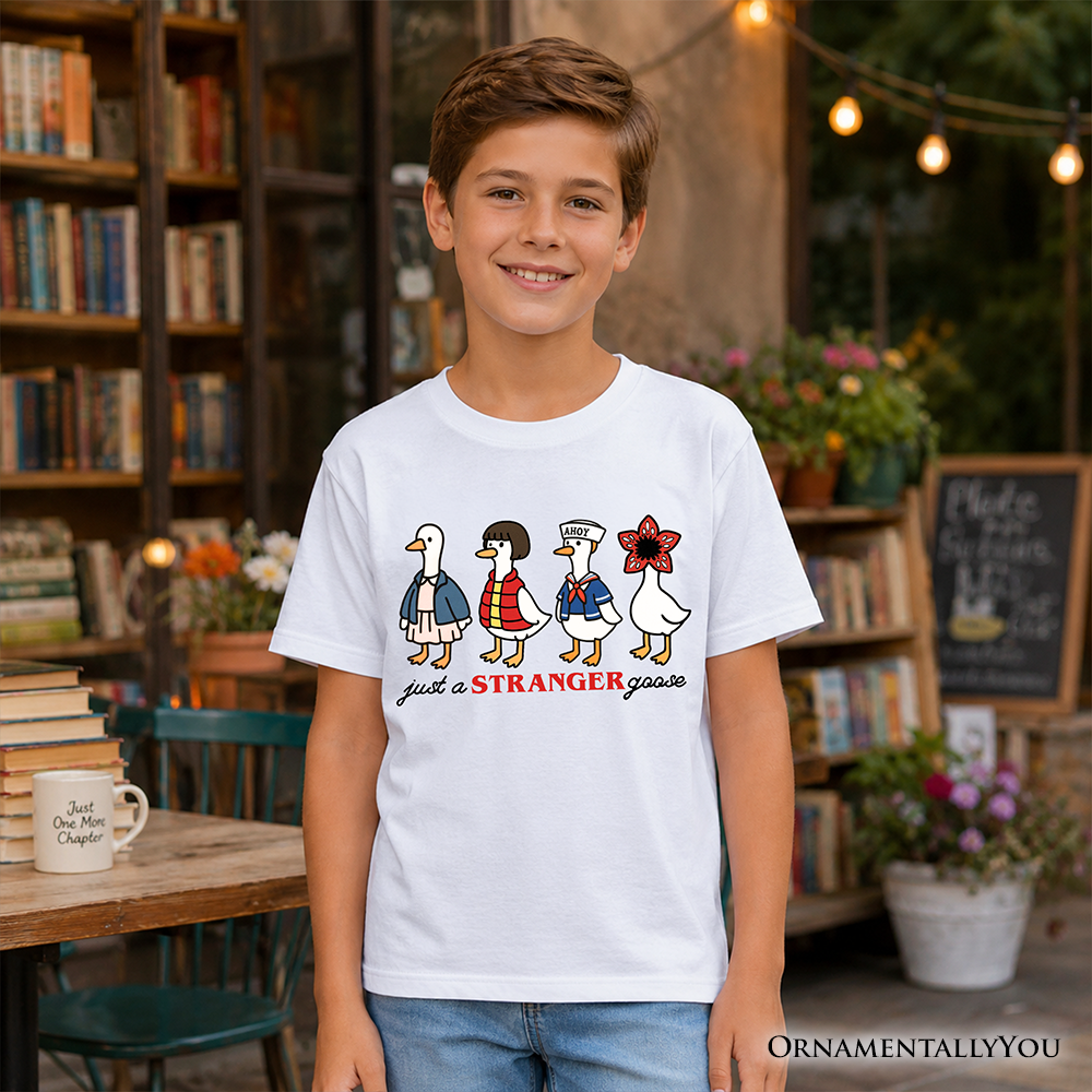 Kids Just a Stranger Goose T-Shirt - Retro Funny Graphic Youth Tee