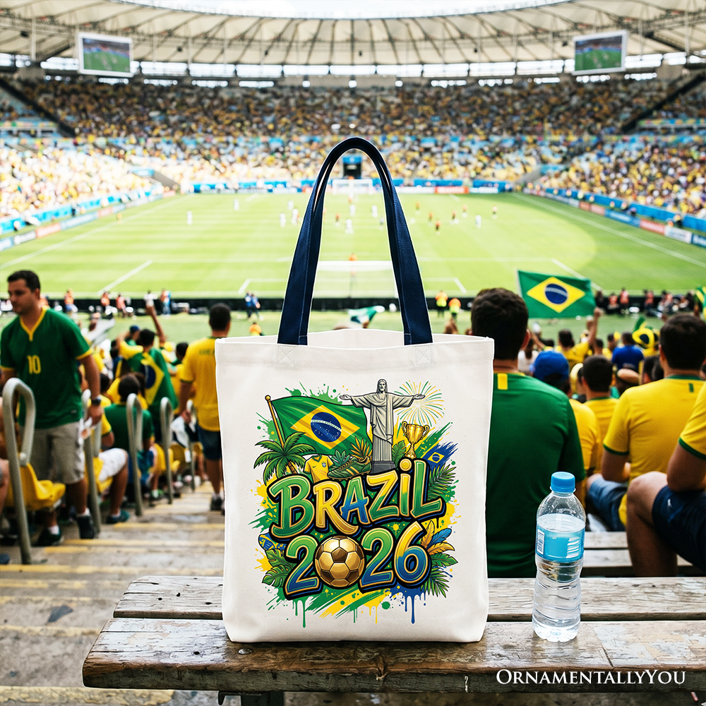 Brazil 2026 Soccer Global Championship Fan Tote Bag Shopper