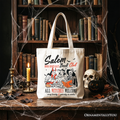 Salem Book Club Halloween Tote Bag - Vintage Style Reading Shopper