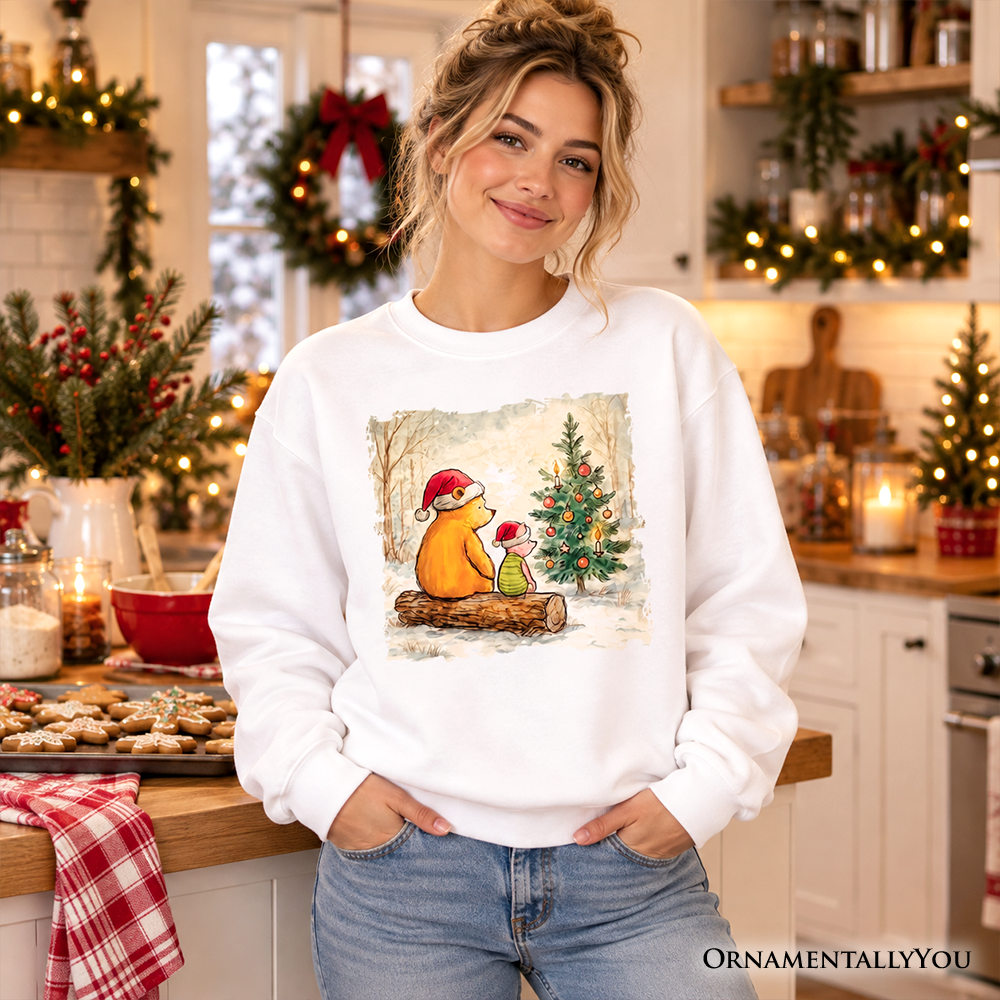 Winnie-the-Pooh Christmas With Friends Sweatshirt, 1926 A.A. Milne Cozy Heartwarming Holiday Sweater