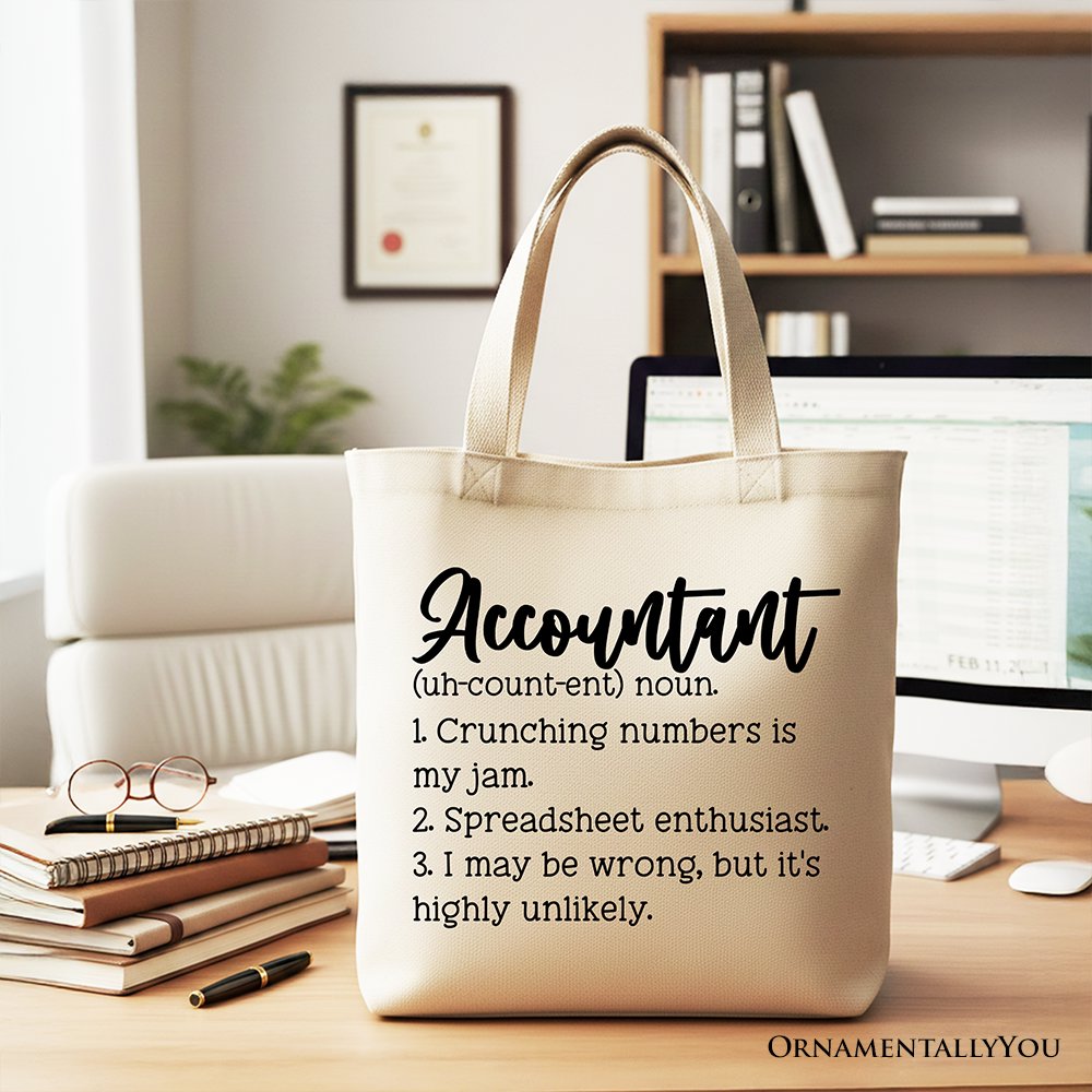 Accountant Definition Professional Canvas Tote Bag Gift