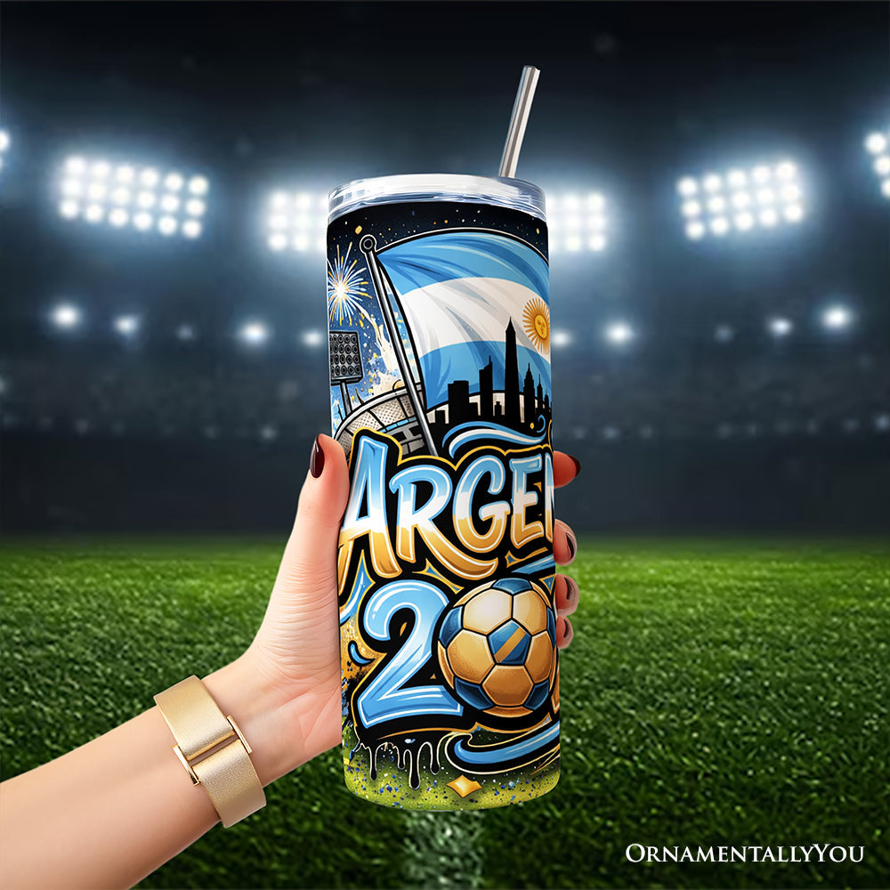 Argentina 2026 Soccer Global Championship 20oz Stainless Steel Tumbler