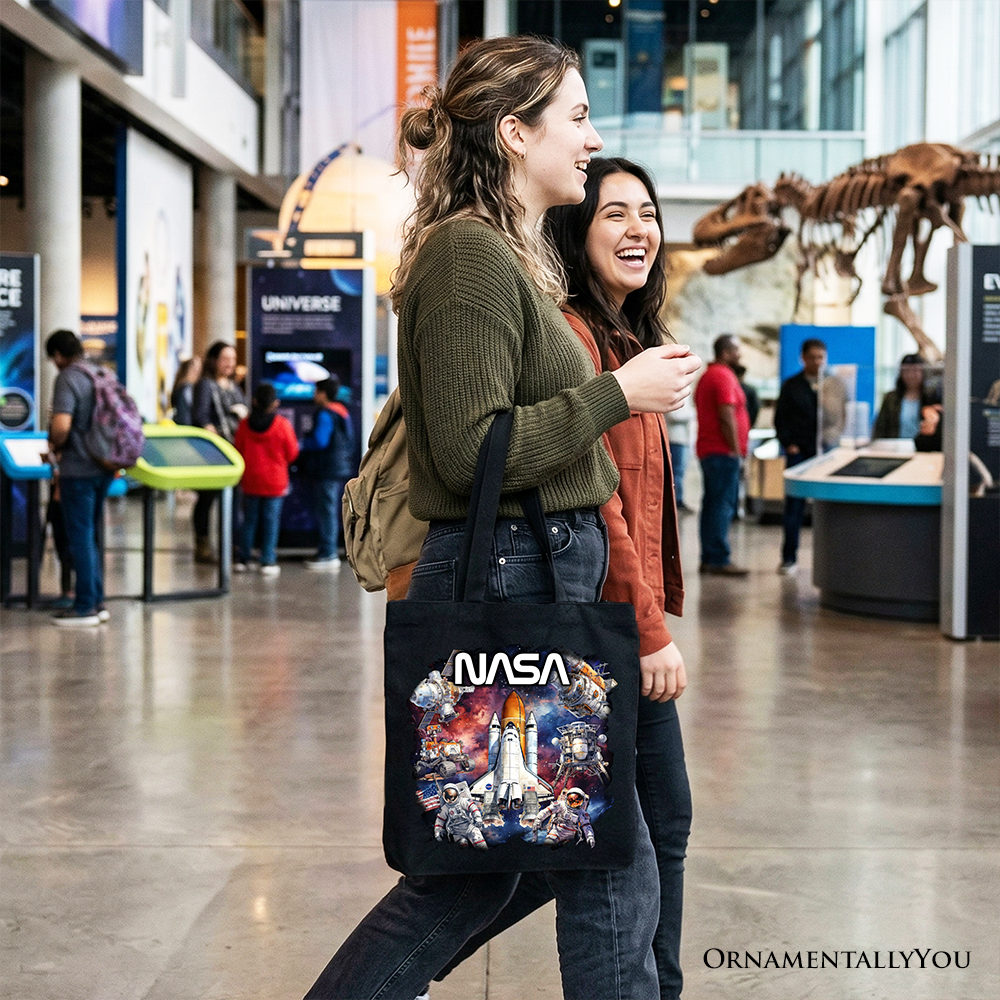 Artistic NASA Astronaut Space Planet Print Tote Bag Gift