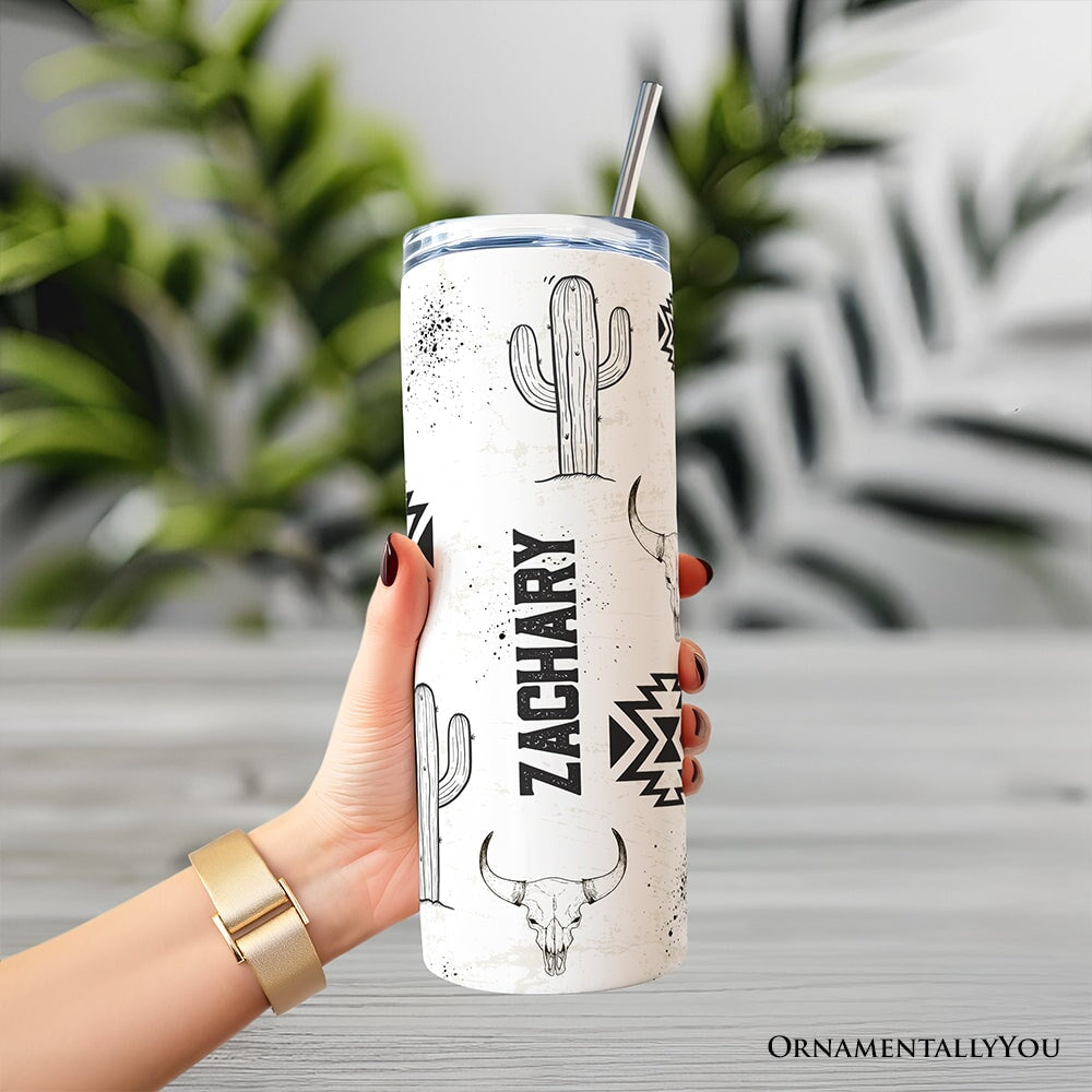Personalized Aztec Tribal Art 20oz Tumbler Desert Western Gift