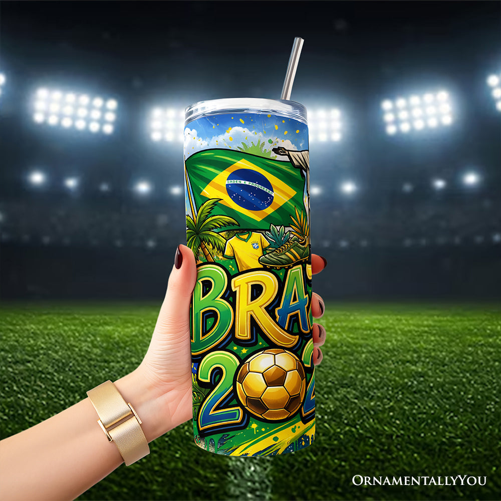 Brazil 2026 Soccer Global Championship 20oz Stainless Steel Tumbler