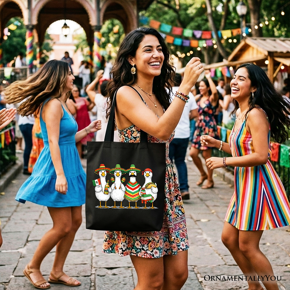 Cinco De Mayo Goose Mexican Tote Bag, Funny Fiesta Gift