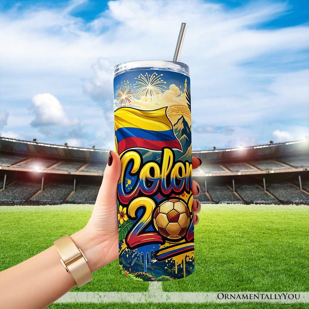 Colombia 2026 Soccer Global Championship 20oz Stainless Steel Tumbler