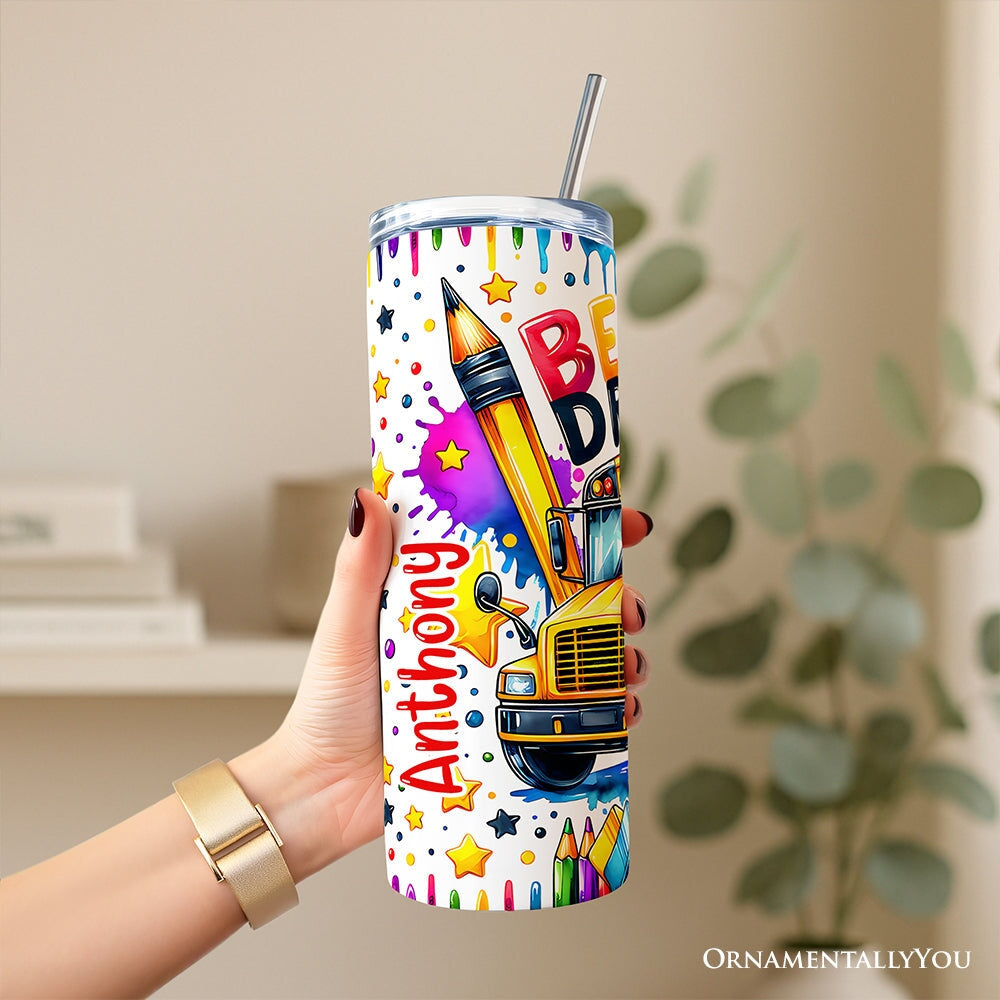 Personalized Best Bus Driver 20oz Tumbler School Staff Gift