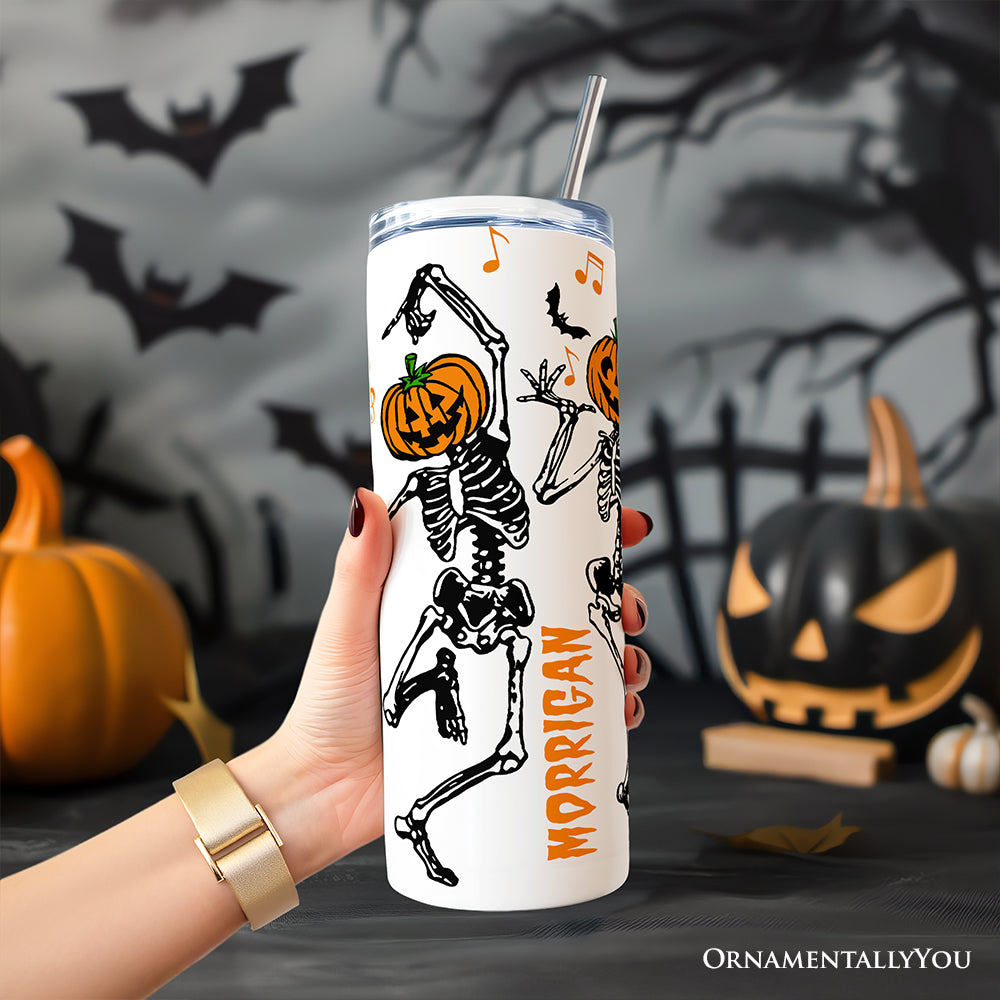 Dancing Skeletons Halloween 20oz Personalized Travel Tumbler