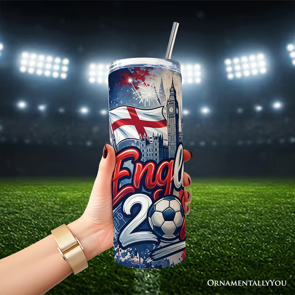 England 2026 Soccer Championship 20oz Stainless Steel Tumbler