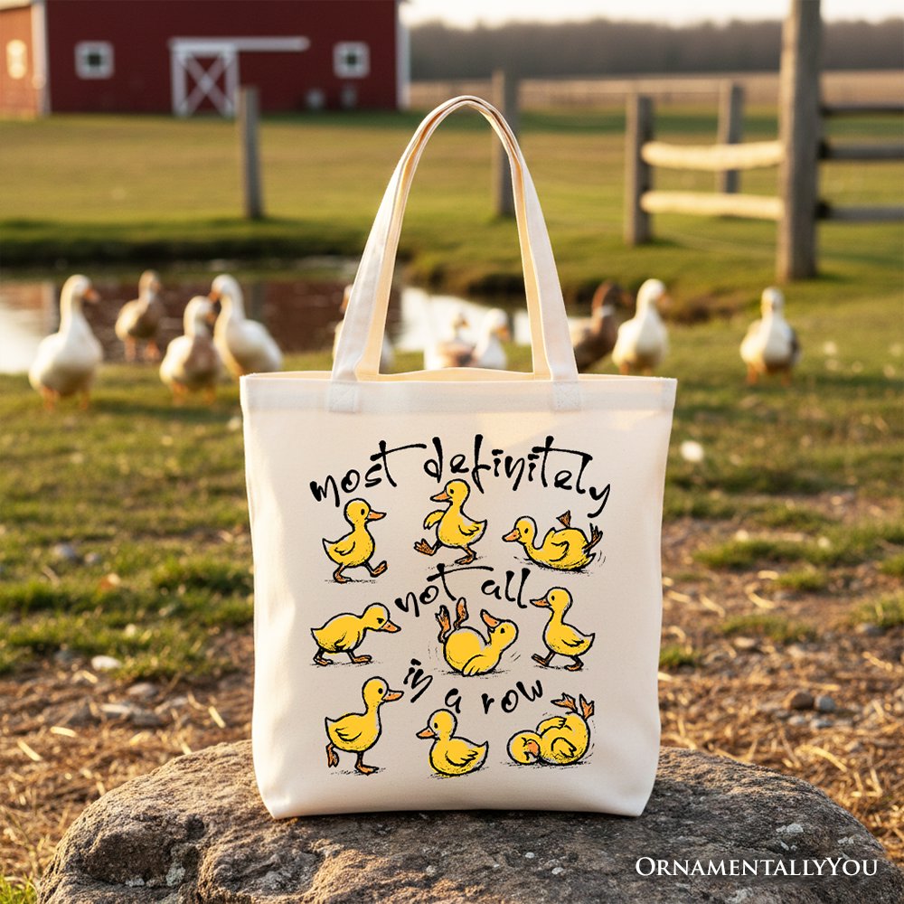 Funny Ducks Sarcastic Canvas Tote Bag Whimsical Gift Shopper