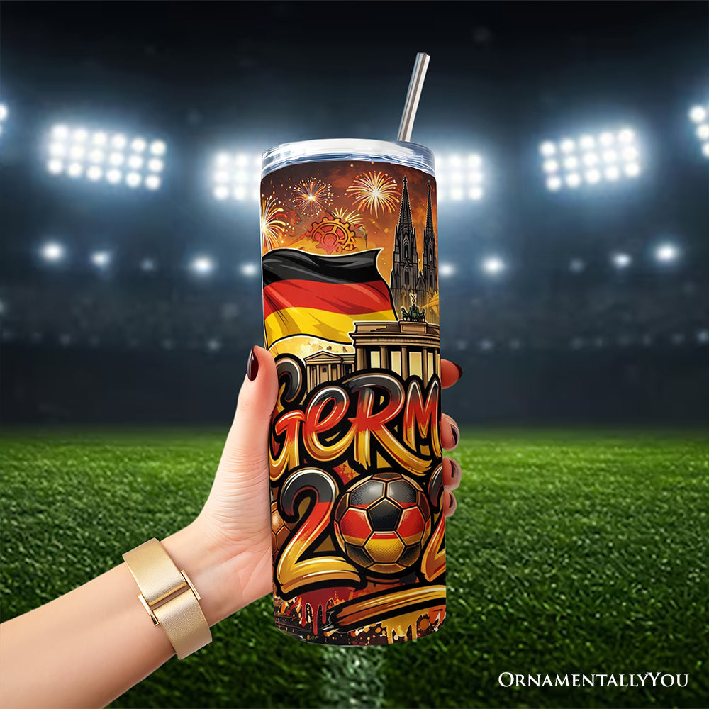 20oz Germany 2026 Soccer Cup Tumbler, Stainless Steel Travel Mug