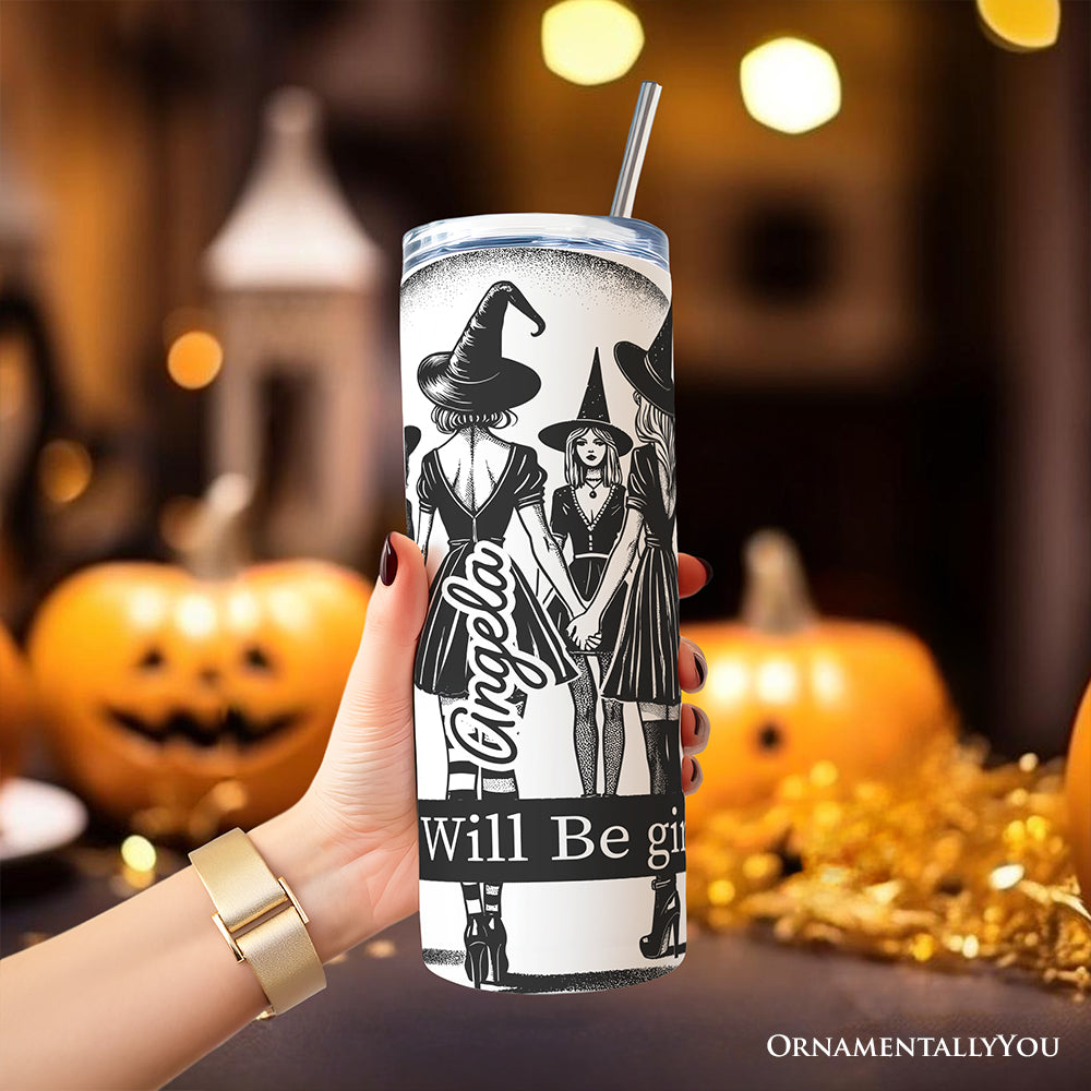 Personalized Witchy Halloween 20oz Travel Tumbler with Straw