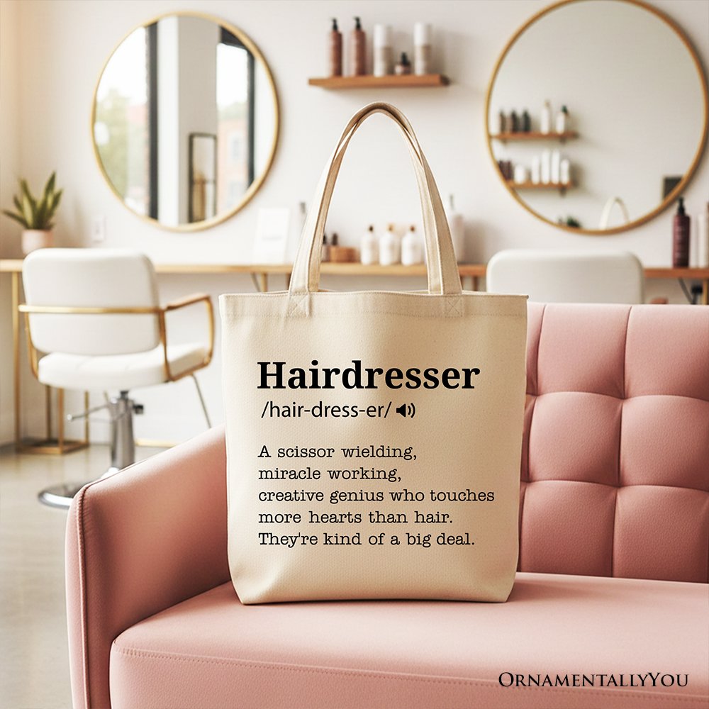 Hairdresser Definition Canvas Tote Bag – Creative Stylist Gift