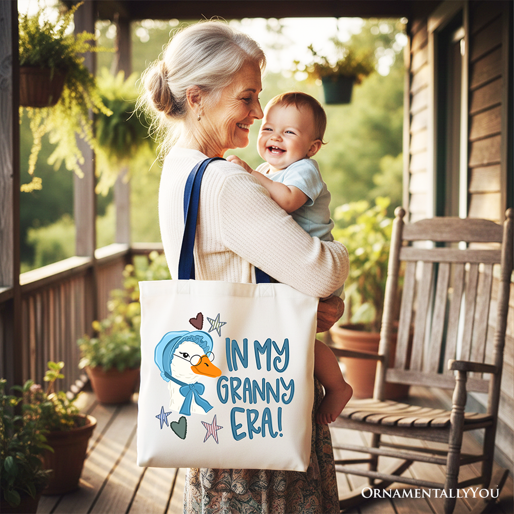 In My Granny Era Goose Tote Bag, Funny Grandma Gift Shopper
