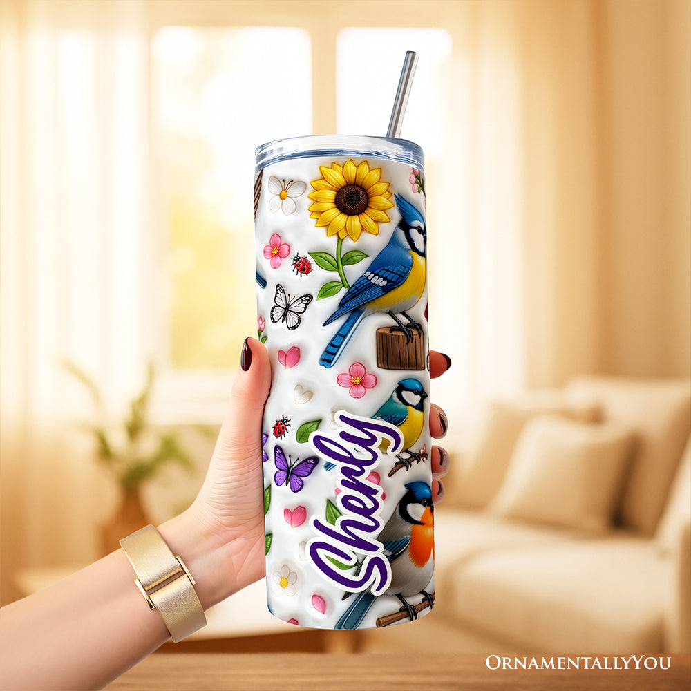 Life Is Better With Birds 20oz Personalized Tumbler for Birdwatchers