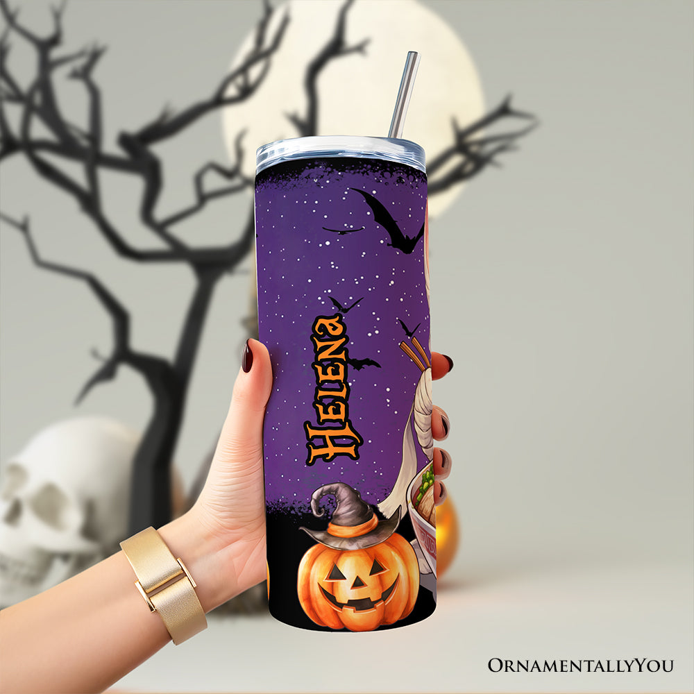 Kawaii Halloween Ramen Sphynx Cat 20oz Stainless Steel Tumbler