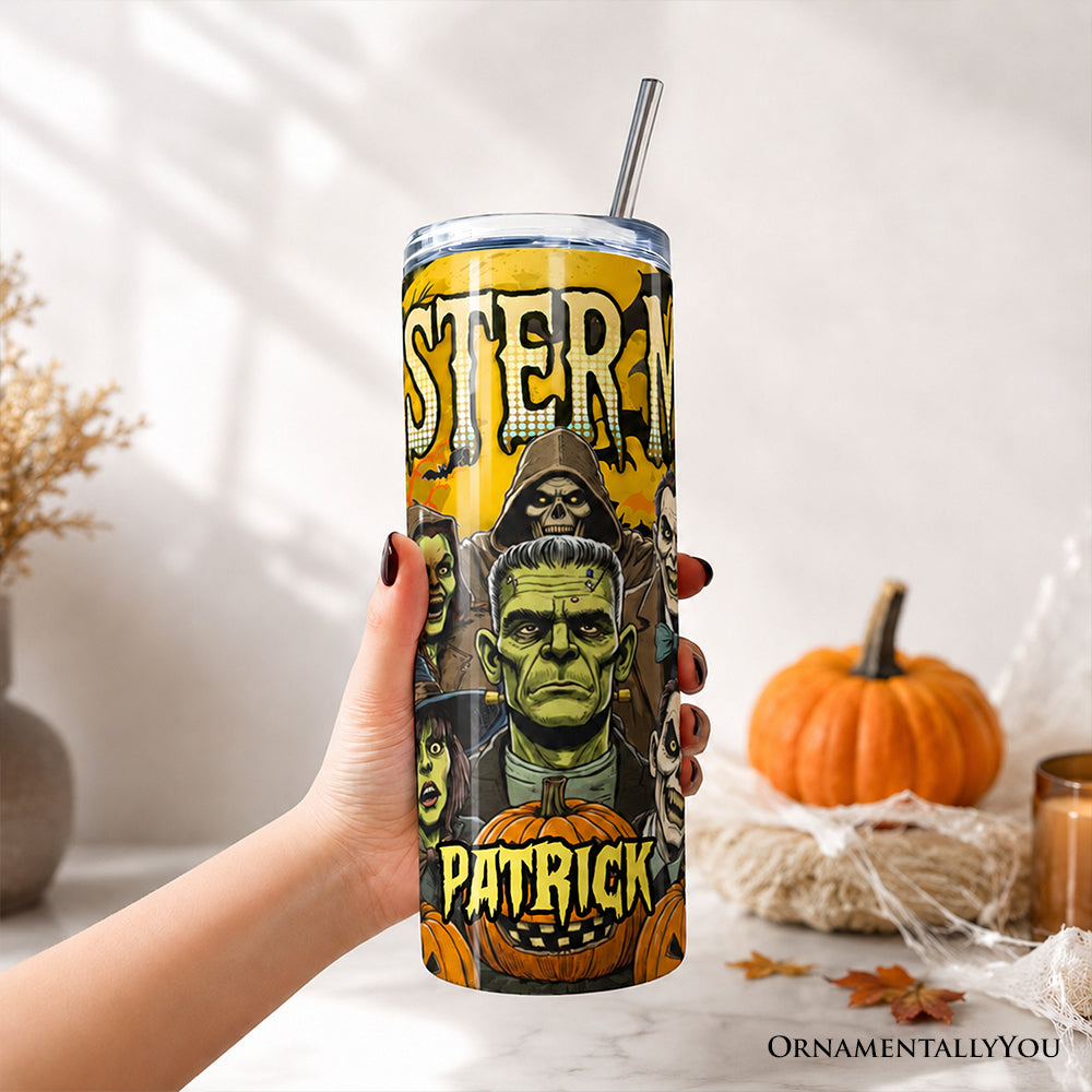 Monster Mash Horror 20oz Personalized Tumbler with Straw