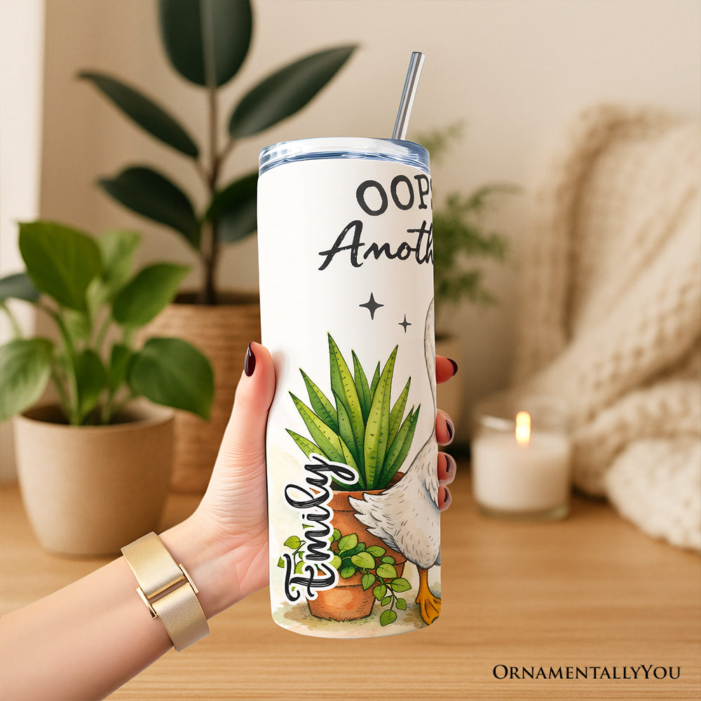 Oops I Got Another Plant 20oz Stainless Steel Tumbler, Botanical