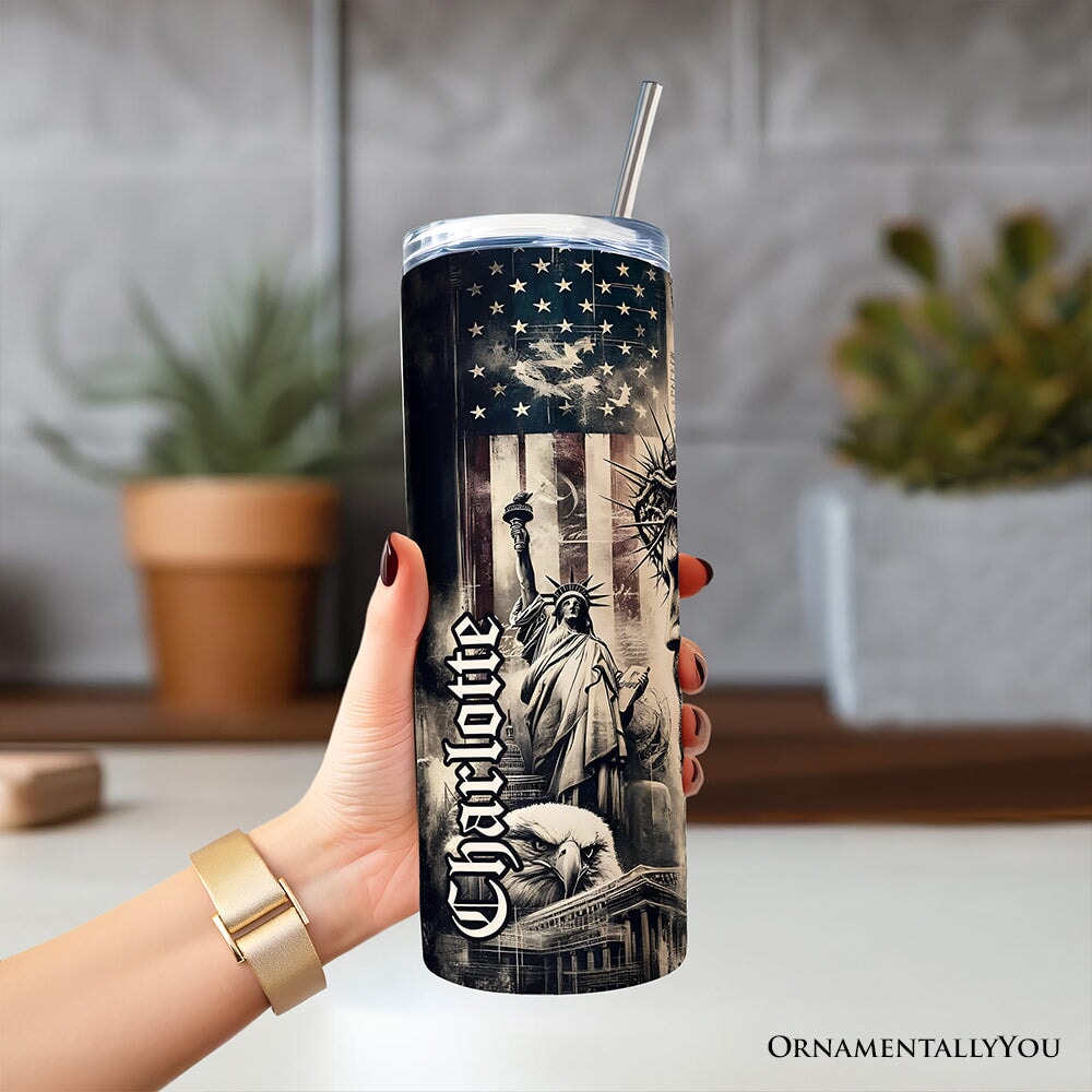Patriotic One Nation Under God 20oz Stainless Steel Travel Tumbler