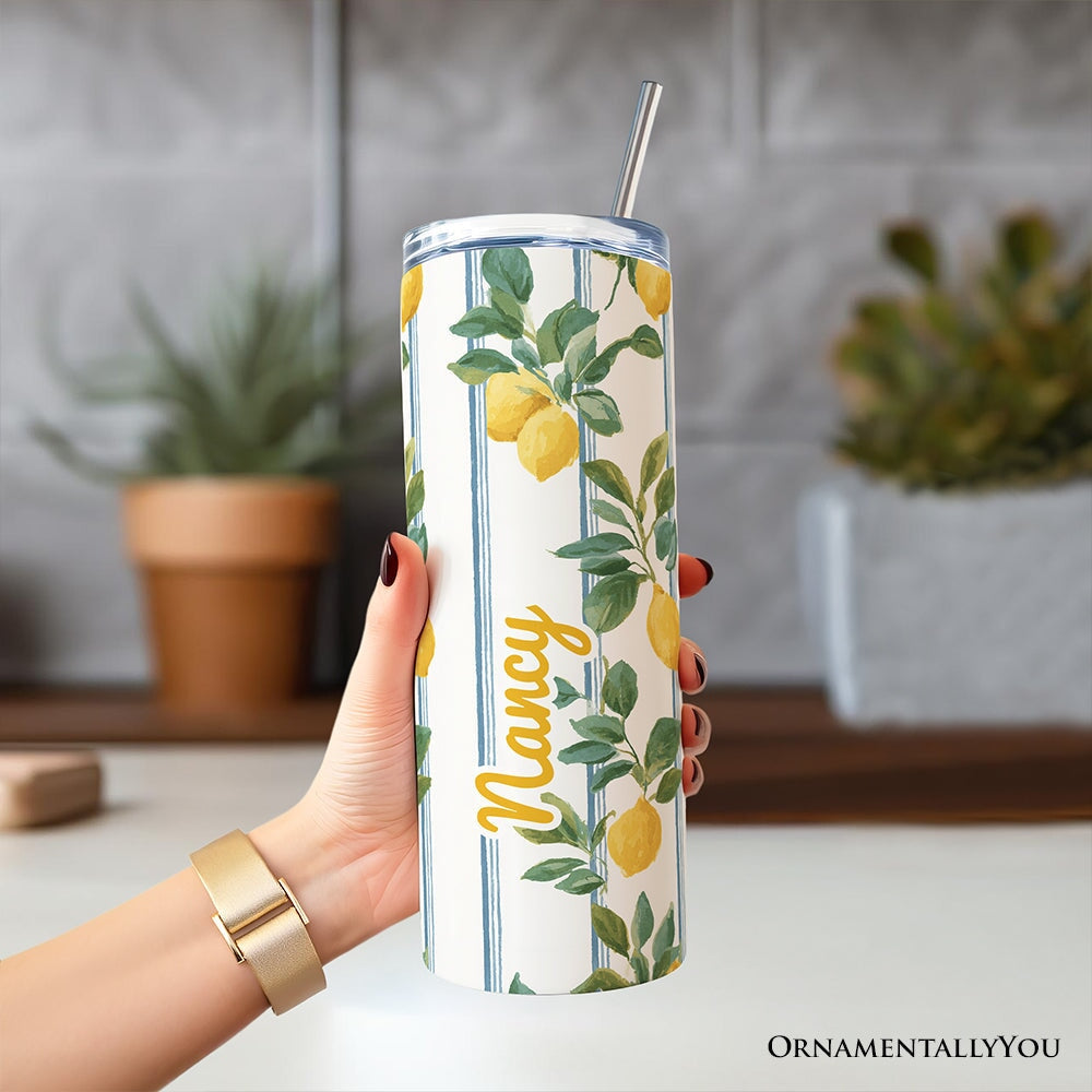 Refreshing Lemon Branch 20oz Tumbler with Lid and Stainless Straw