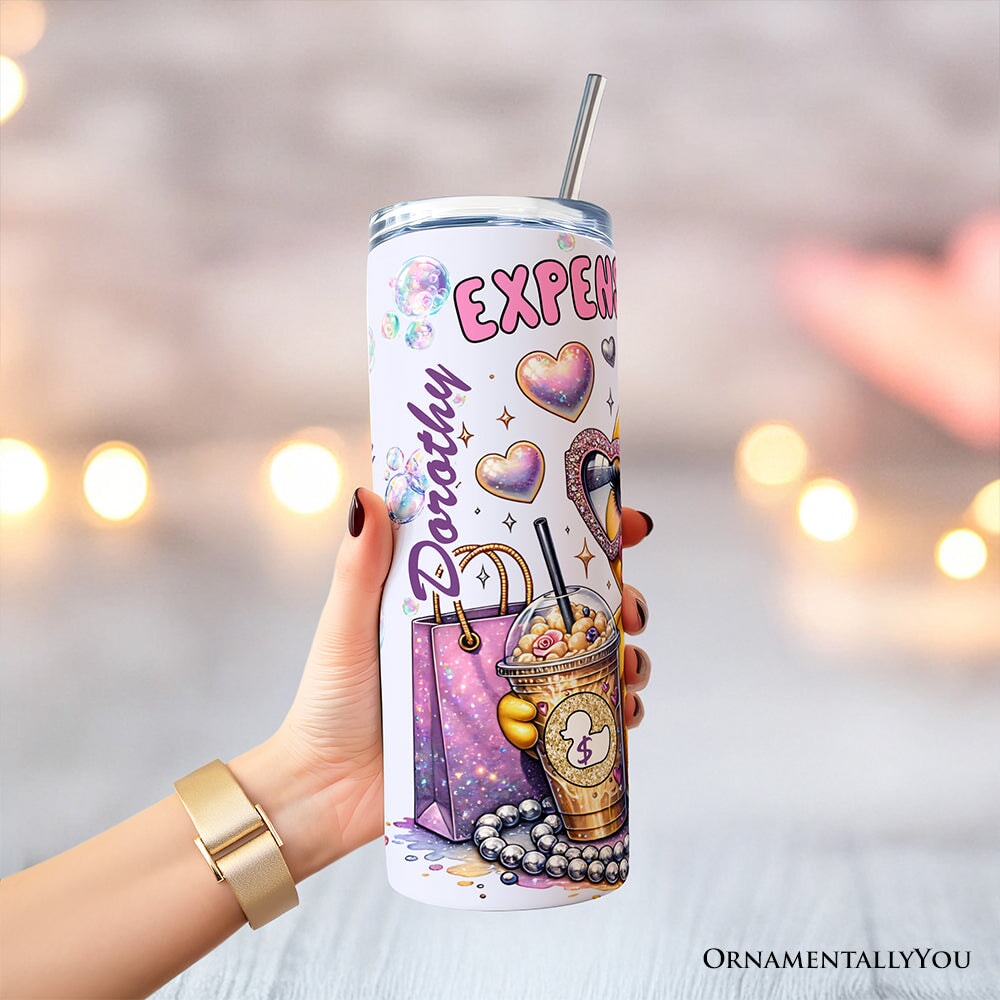 Sassy Rubber Duck 20oz Personalized Tumbler in Purple Glam