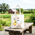 Silly Goose Serious Dad Tie Tote Bag Cute Duo Fathers Gift