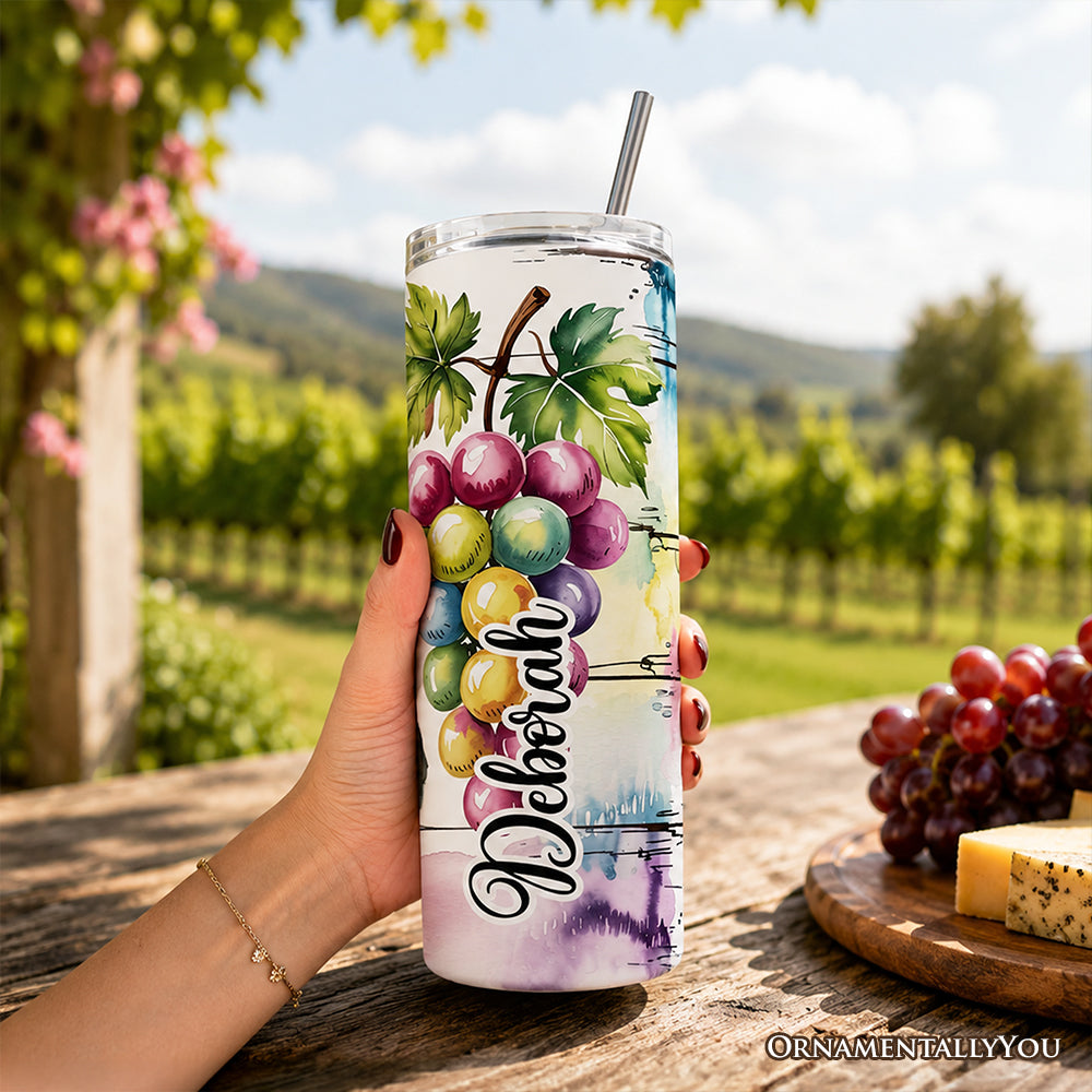 Funny Summer Water Is Wine 20oz Personalized Stainless Steel Tumbler