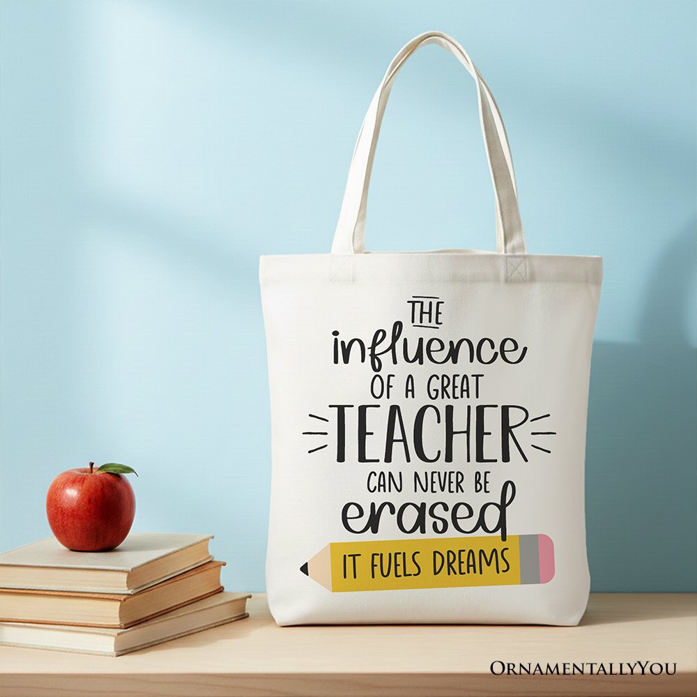 Great Teacher Appreciation Cotton Tote Bag - Educator Gift