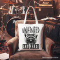 Unhinged and Feral Raccoon Canvas Tote Bag, Graphic Shopper