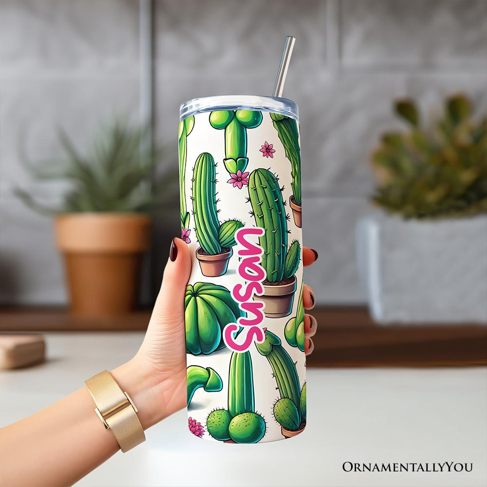 Funny Cactus 20oz Personalized Tumbler - Valentine Gift for Her