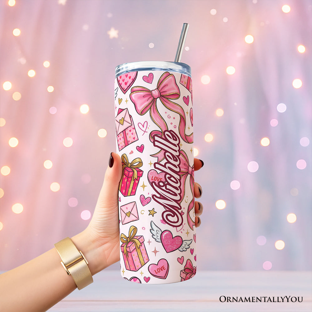 Valentine Mama Coquette Bow 20oz Stainless Steel Travel Tumbler