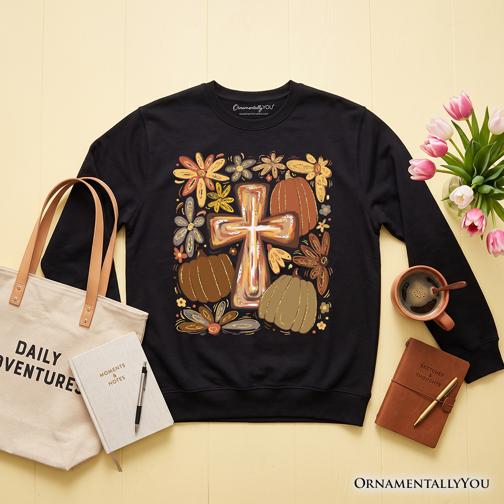 Fall Blessings Sweatshirt, Autumn Christian Faith Sweater