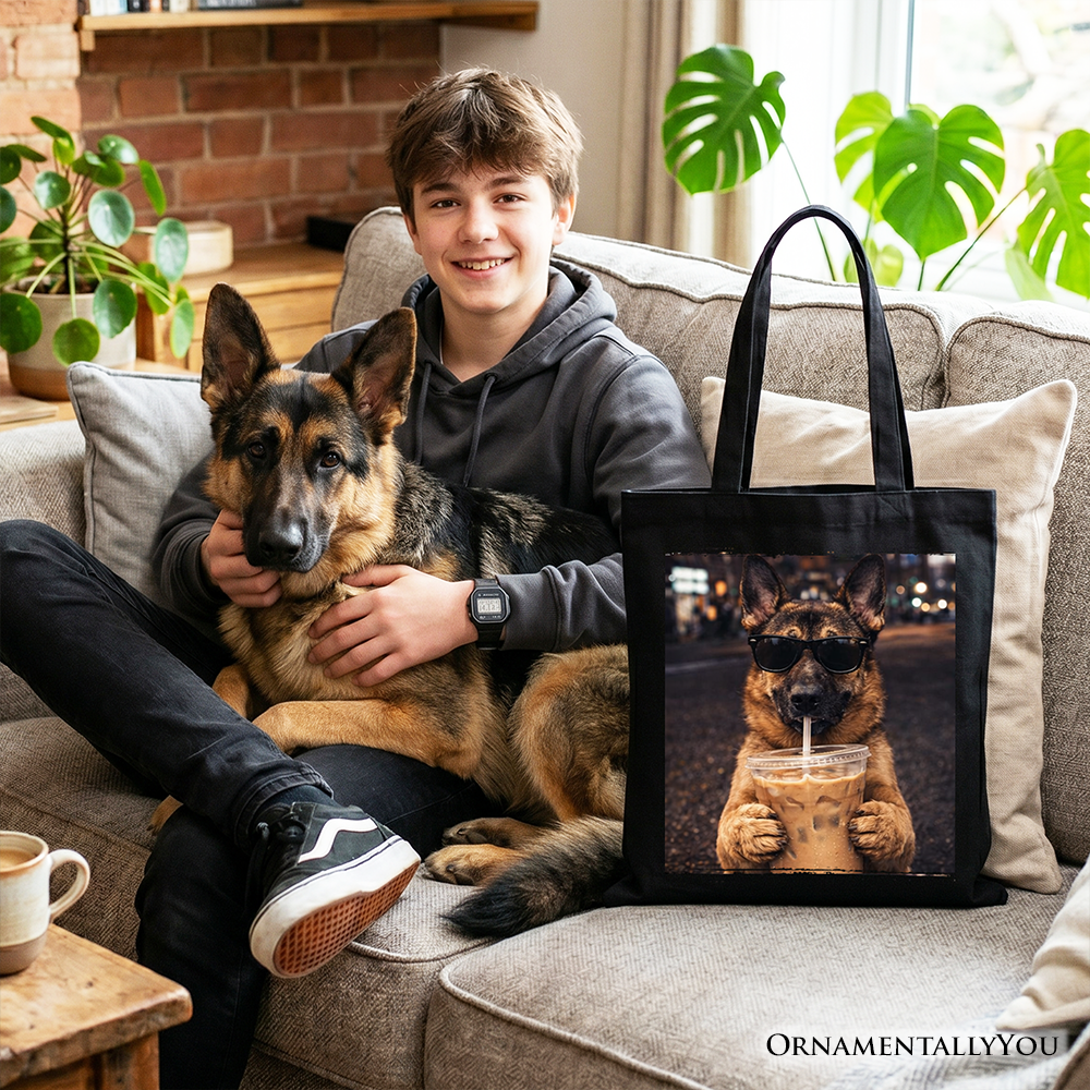 German Shepherd Coffee Tote Bag - Funny GSD Dog Lover Gift