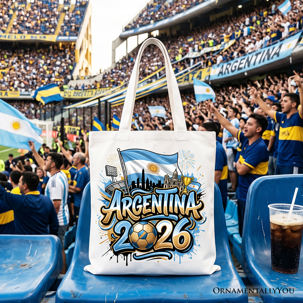 Argentina 2026 Soccer Global Championship Fan Tote Bag Shopper
