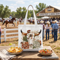 Boho Floral Cow Skull Tote Bag, Western Autumn Cowgirl Gift Shopper