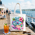 Cruise Girls Trip 2026 Tote Bag, Tropical Vacation Beach Shopper