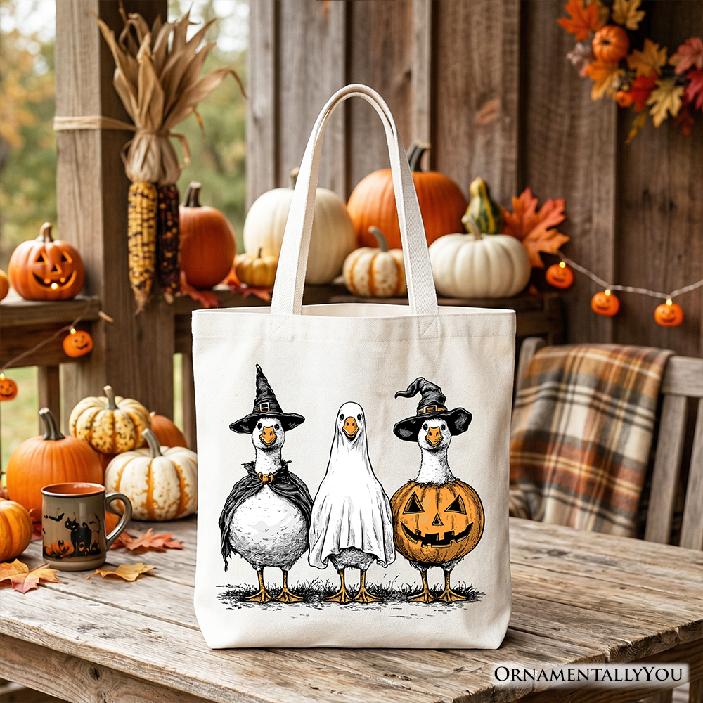 Haunting Honkers Goose Tote Bag Funny Halloween Costume Gift