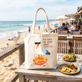 Funny Seagull Snack Tote Bag – Casual Beach Shopper for Summer