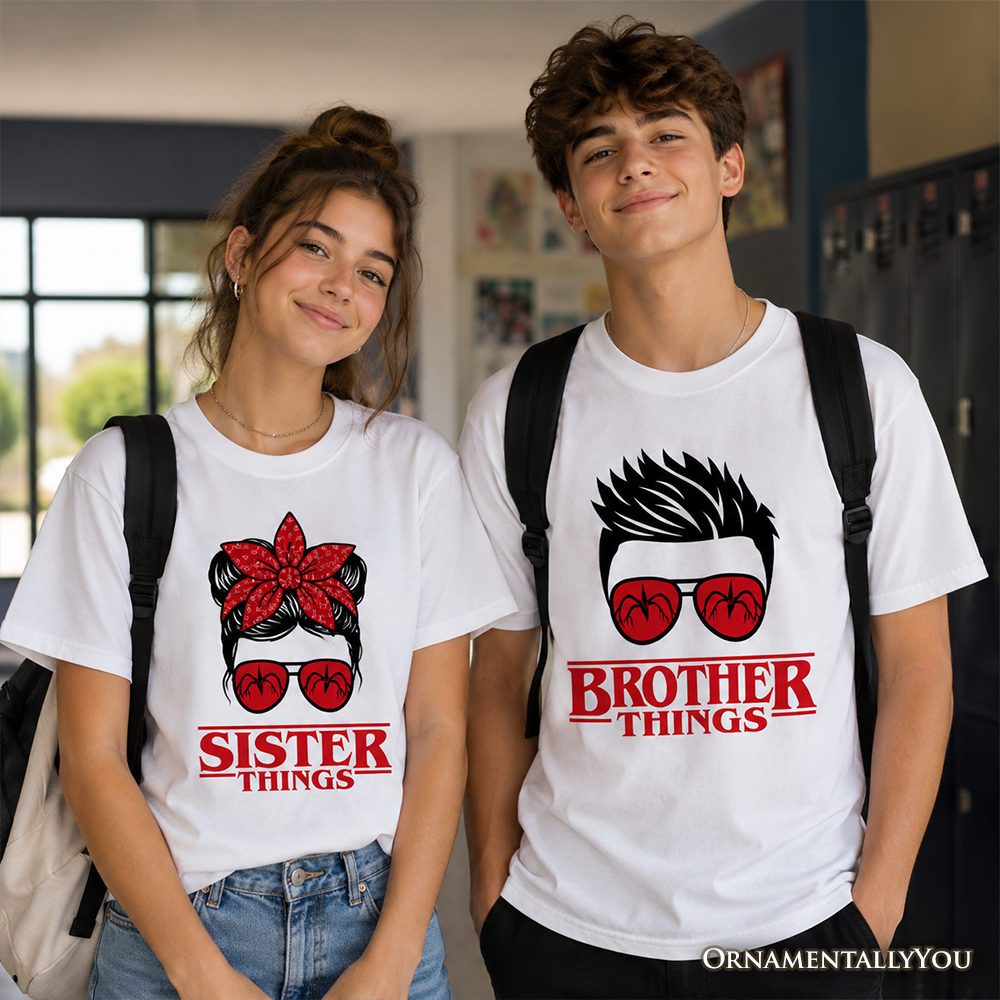 Kids Brother Things Retro Graphic T-Shirt Matching Family Tee