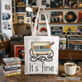 Retro Cassette Tape Tote Bag, 90s Music Vibe Gift Shopper