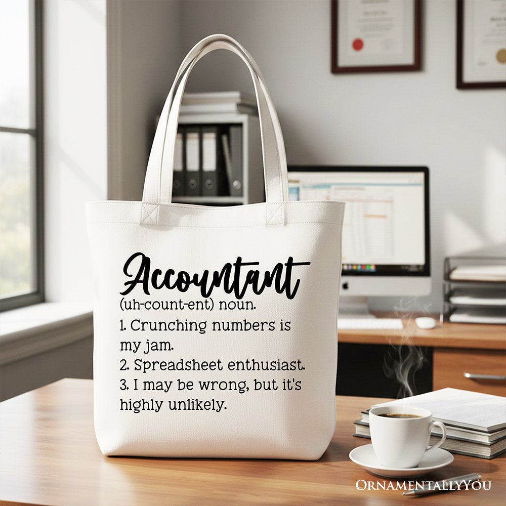 Accountant Definition Professional Canvas Tote Bag Gift