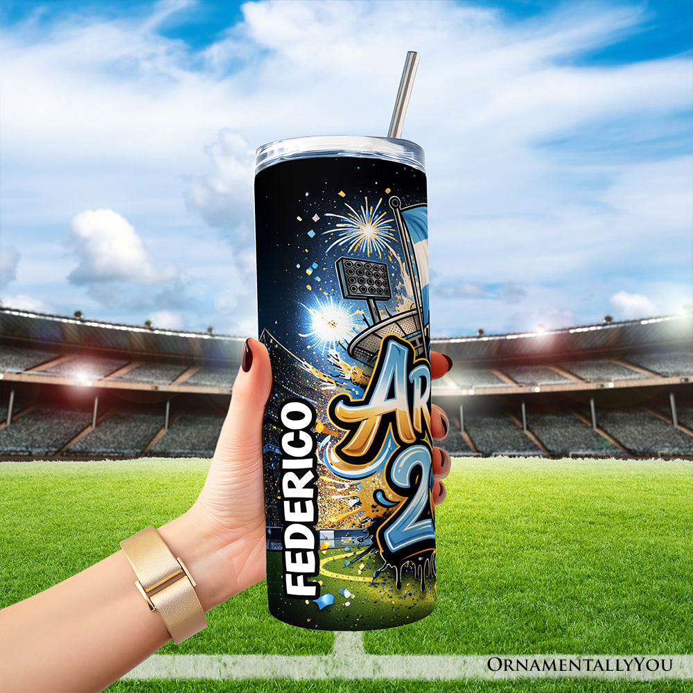 Argentina 2026 Soccer Global Championship 20oz Stainless Steel Tumbler