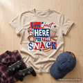 Baseball Snacks Graphic T-Shirt for Kids - Sporty Youth Cotton Tee
