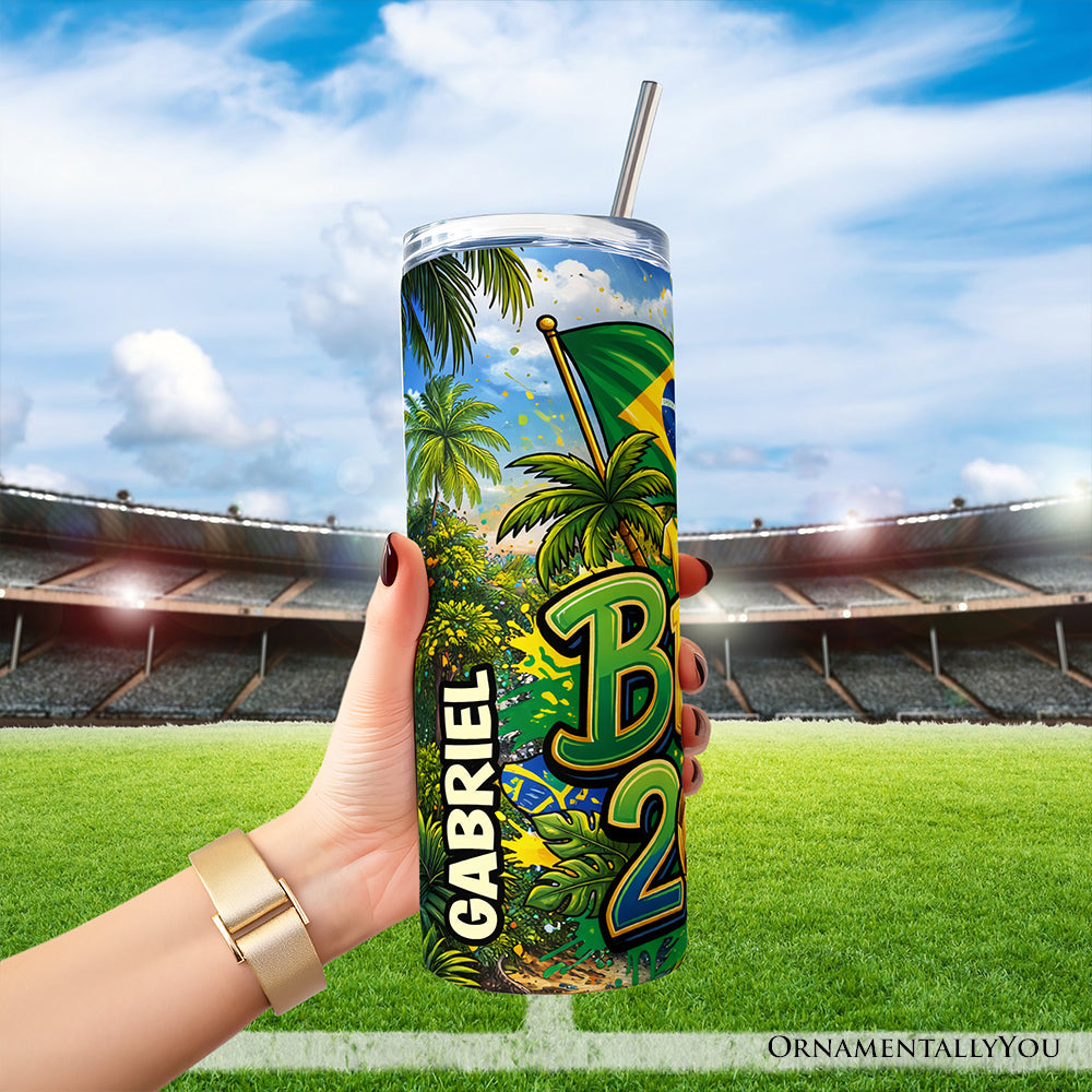 Brazil 2026 Soccer Global Championship 20oz Stainless Steel Tumbler